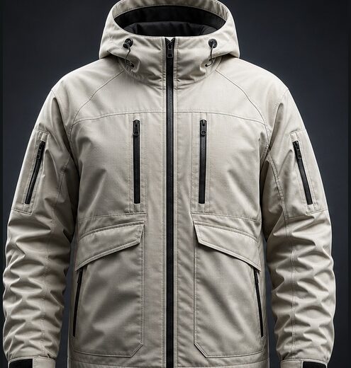 Enhanced 3D render jacket detail