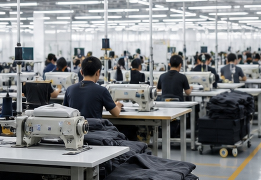 Apparel production factory floor